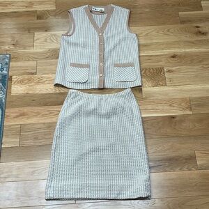 Vintage Marty Gutmacher Tweed sweater Skirt Set